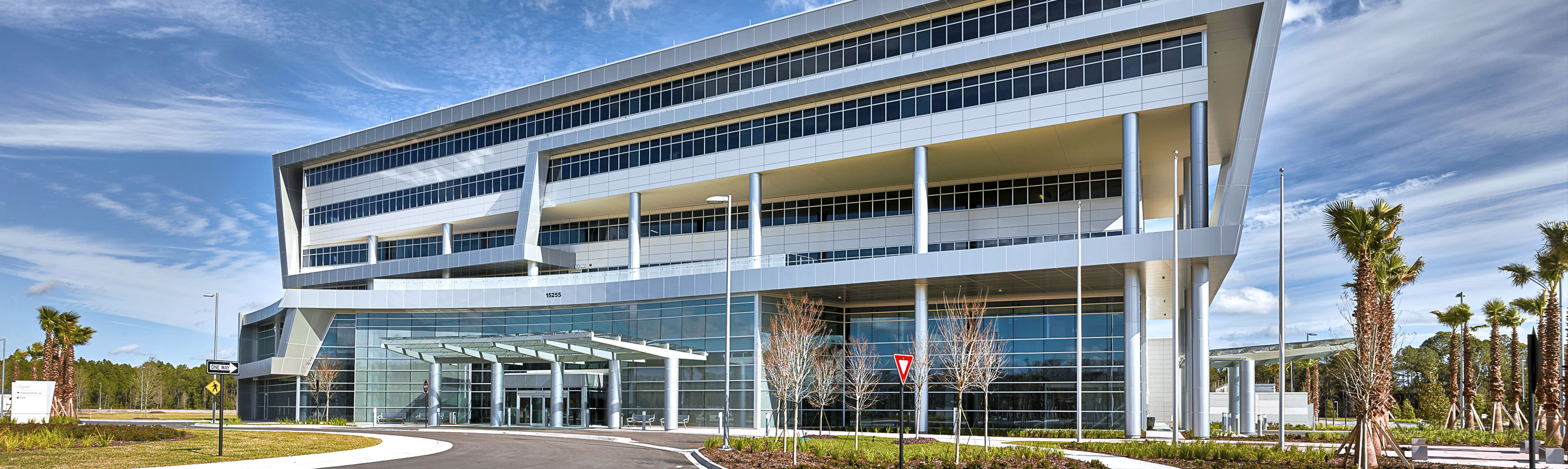 Front exterior of UF Health North Medical Building in Jacksonville, Florida